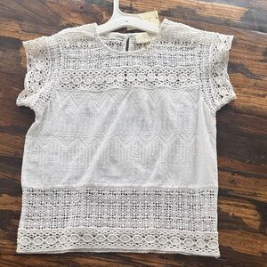 Love Sam White Lace Blouse-Brand New!